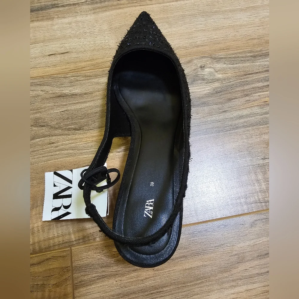 Zara SLINGBACK FABRIC HEELS - Picture 12 of 16